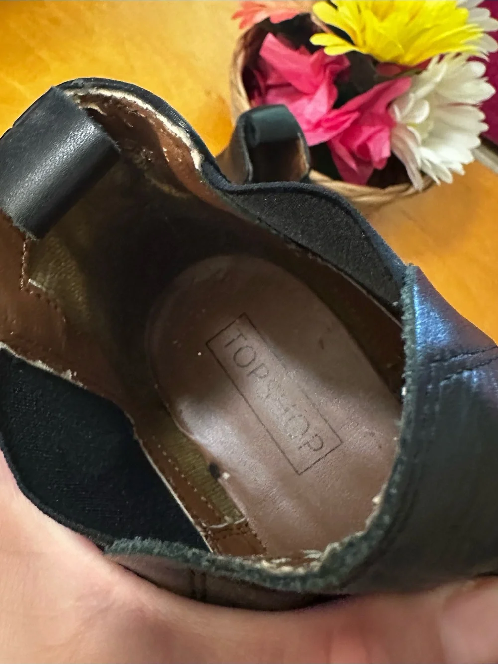 Topshop Black Leather Chukka Boots for Men